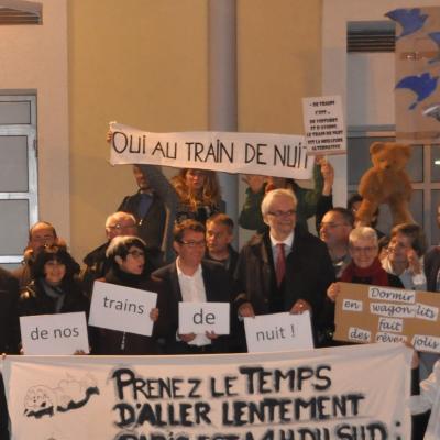 Manifestation pour le rétablissement des trains de nuit