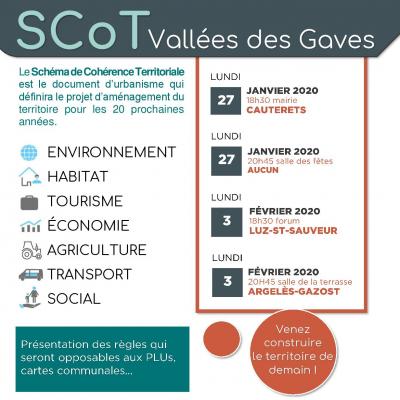 RÉUNIONS PUBLIQUES  SCoT PYRÉNÉES VALLÉES DES GAVES 