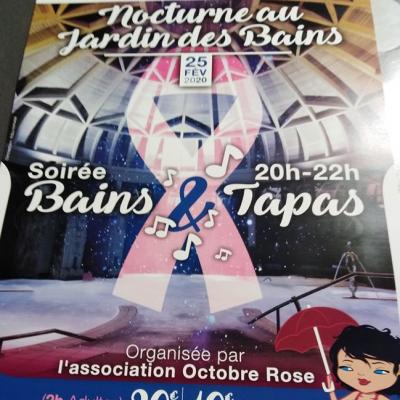 Soirée Bain - Tapas au Jardin des Bains avec Octobre Rose