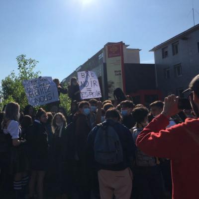 Blocage lycéen suite aux annonces de Jean Michel Blanquer
