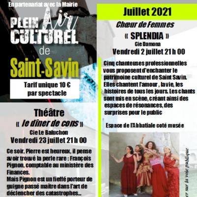 Les évènements Plein Air Culturel de Saint-Savin démarre dès ce vendredi !