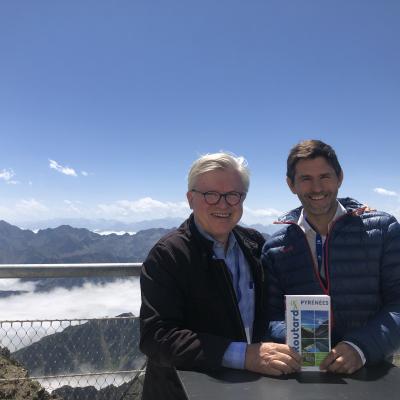 Philippe Gloaguen et Joan Palacin au sommet du Pic du Midi