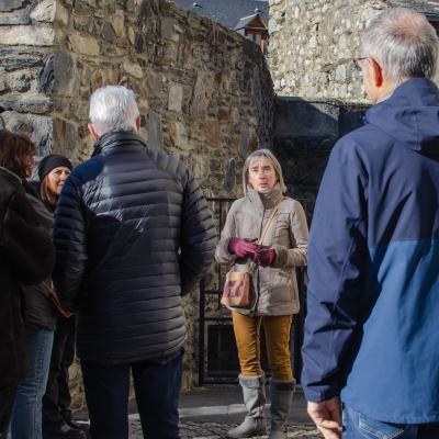 Le groupe devant l'église de Nestalas