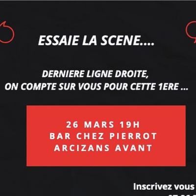 Essais le scène - 1ère édition dimanche 26 mars chez Pierrot !