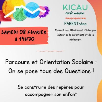 Rencontre PARENThèse ce samedi avec l'association Kicau