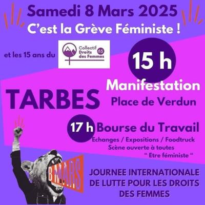 assemblement à Tarbes pour la Journée Internationale des Droits des Femmes