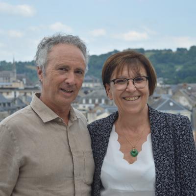 Didier Brunschwig, président des Voix du Vallon et Nadine Laurens, directrice artistique.