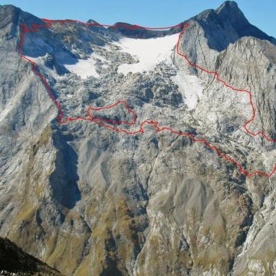 glacier d'Ossoue 2017 vs 1911
