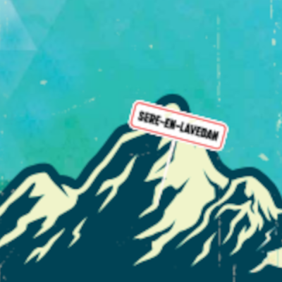 des montagnes illustrées avec un panneau indiquant le village de sère en lavedan