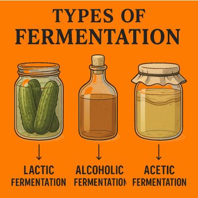 Visuel les types de fermentation