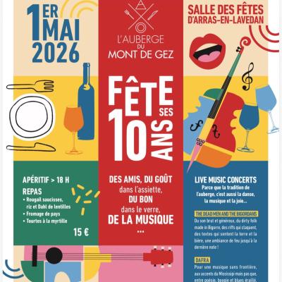 L'Auberge du Mont de Gez vous invite à fêter ses 10 ans !!