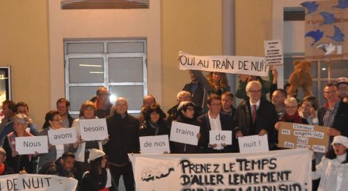 Manifestation pour le rétablissement des trains de nuit