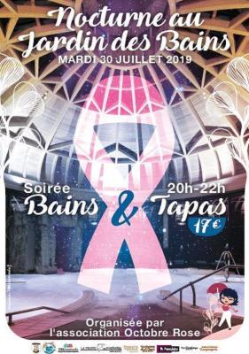 Une nocturne  au Jardin des Bains pour soutenir l'Association Octobre Rose !