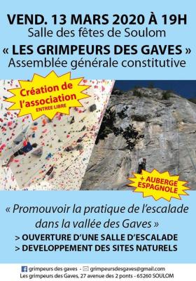 C'est officiel ! Les Grimpeurs des Gaves se rassemblent ce vendredi 13 Mars !