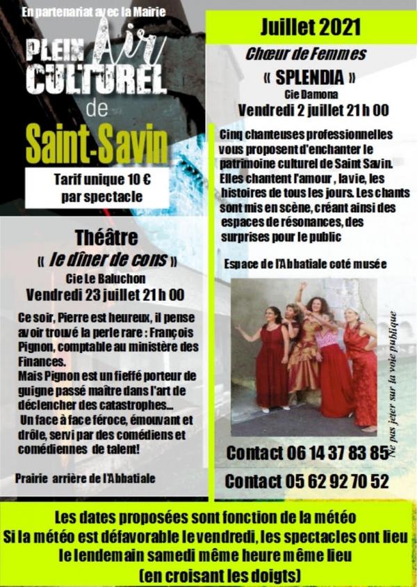 Les évènements Plein Air Culturel de Saint-Savin démarre dès ce vendredi !