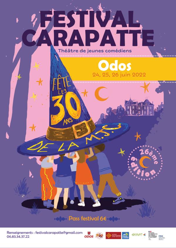 Les 24, 25 et 26 juin, la MJC d'Odos fête ses 30 ans et accueille le Festival Carapatte !