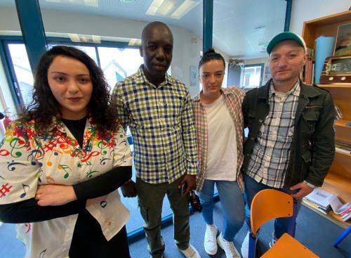 Les 4 animateurs du jour, Lia Mahamadou, Tamar et Georgi