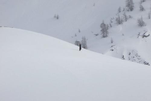 autoportrait dans la neige