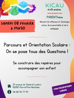 Rencontre PARENThèse ce samedi avec l'association Kicau