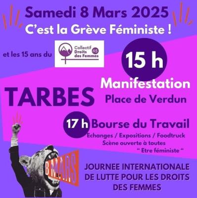 assemblement à Tarbes pour la Journée Internationale des Droits des Femmes