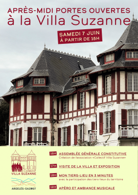 Portes Ouvertes du Tiers Lieu Villa Suzanne ce samedi 7 Juin