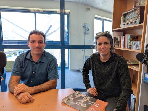 christophe mengelle et valérie pallut en studio