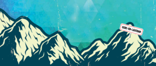 des montagnes illustrées avec un panneau indiquant le village de sère en lavedan