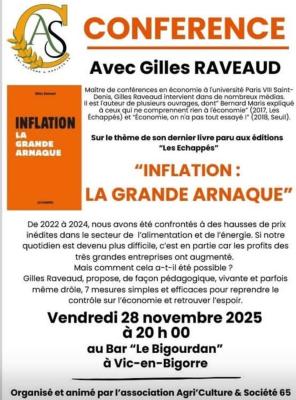 Un débat autour du Livre "L'Inflation, la grande arnaque" de Gilles Raveaud