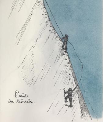 dessin d'Henri Brulle sur une arrête