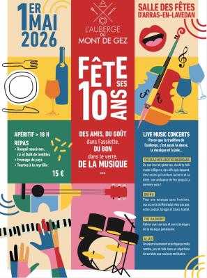 L'Auberge du Mont de Gez vous invite à fêter ses 10 ans !!