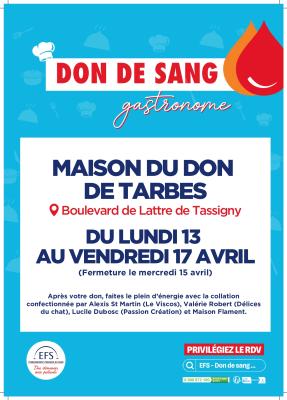 Don du sang gastronome